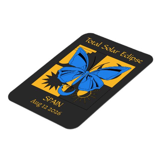 Totale Solar Eclipse Butterfly Custom Magneet (Linkerzijde)