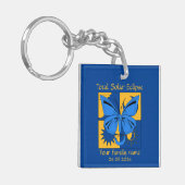Totale Solar Eclipse Butterfly Custom Sleutelhanger (Voorkant Links)