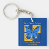 Totale Solar Eclipse Butterfly Custom Sleutelhanger (Voorkant)