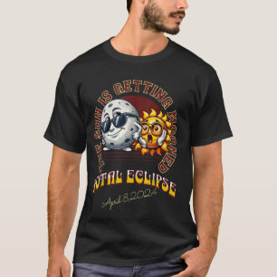 Totale Solar Eclipse Chase 2024 Zon krijgt maan T-shirt