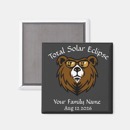 Totale Solar Eclipse Custom Magneet (Voorkant / Achterkant)