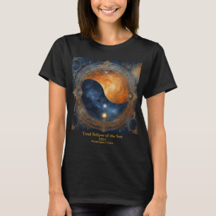 Totale Solar Eclipse Jouw tekst Naam Mystiek T-shirt