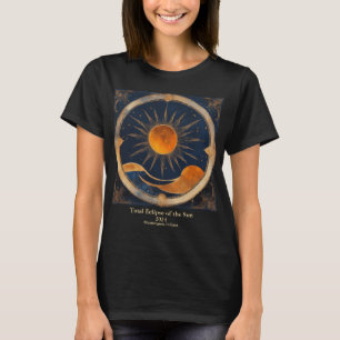 Totale Solar Eclipse Rolling Hills Blauw Sinaasapp T-shirt