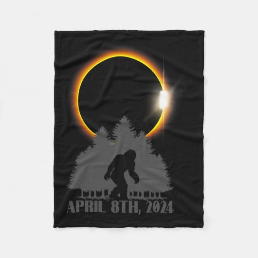 Totale Solar Eclipse Sasquatch Artwork - Big Foot  Fleece Deken (Voorkant)