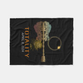 Totale Solar Eclipse Shirt Totality Eclipse Guitar Fleece Deken (Voorkant (Horizontaal))