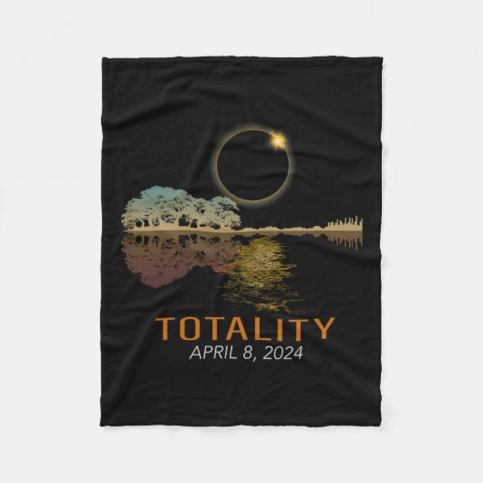 Totale Solar Eclipse Shirt Totality Eclipse Guitar Fleece Deken (Voorkant)