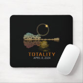 Totale Solar Eclipse Shirt Totality Eclipse Guitar Muismat (Met muis)