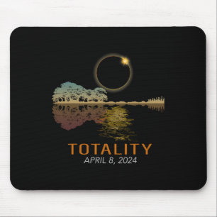 Totale Solar Eclipse Shirt Totality Eclipse Guitar Muismat