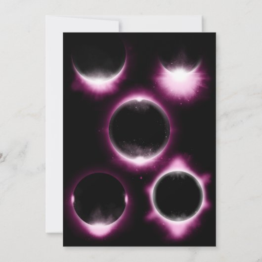 Totale Solar Eclipse Viewing Party Uitnodiging (Achterkant)