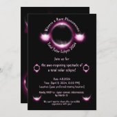 Totale Solar Eclipse Viewing Party Uitnodiging (Voorkant / Achterkant)