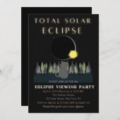 Totale Solar Eclipse Viewing Party Uitnodiging (Voorkant / Achterkant)