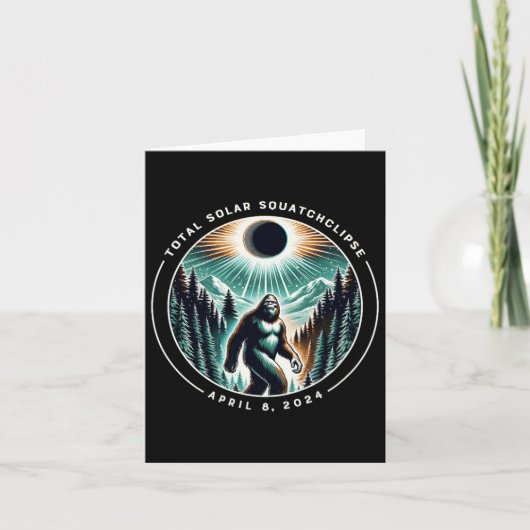 Totale Solar Squatchclipse Eclipse Bigfoot Sasquat Kaart (Voorkant)