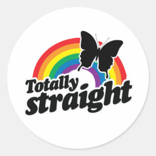 TOTALE STRAIGHT VLINDER - WIT - WIT -.png Ronde Sticker