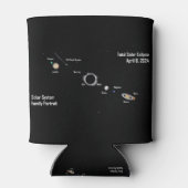 Totale Verduistering 2024 Zonnestelsel Familie Por Blikjeskoeler (Achterkant)