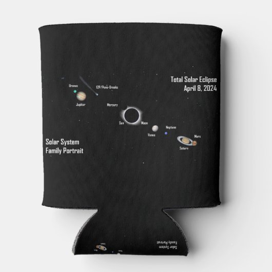 Totale Verduistering 2024 Zonnestelsel Familie Por Blikjeskoeler (Achterkant)