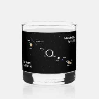 Totale Verduistering 2024 Zonnestelsel Familie Por Whisky Glas