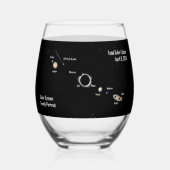 Totale Verduistering 2024 Zonnestelsel Familie Por Wijnglas Zonder Voet (Voorkant)