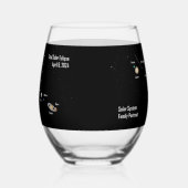 Totale Verduistering 2024 Zonnestelsel Familie Por Wijnglas Zonder Voet (Links)