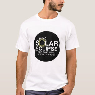 Totale zonnecrisis 2017 - Aangepaste datum en loca T-shirt