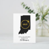 Totale Zonneverduistering 2024 Aangepaste naam, St Briefkaart (Staand voorkant)