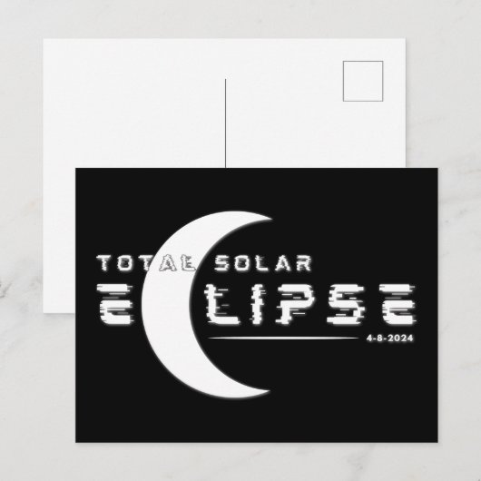 TOTALE ZONNEVERDUISTERING 2024 BRIEFKAART (Voorkant / Achterkant)