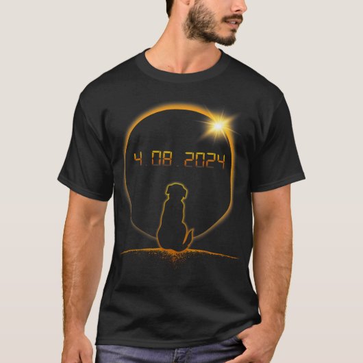 Totale zonneverduistering hond t-shirt (Voorkant)