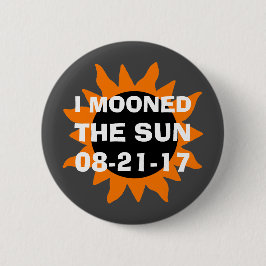 Totale ZonneVerduistering I Mooned de Zon Ronde Button 5,7 Cm