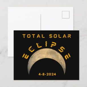 TOTALE ZONNEVERDUISTERING MAAN ZON AARDE BRIEFKAART