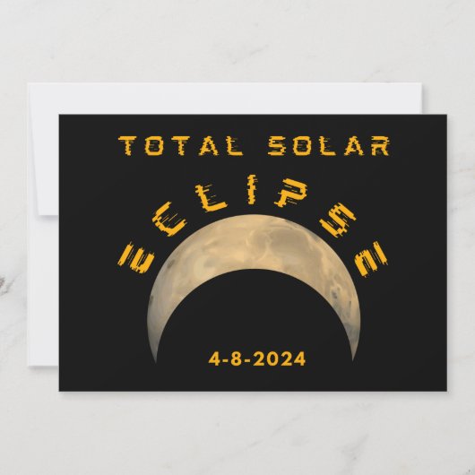 TOTALE ZONNEVERDUISTERING MAAN ZON AARDE KAART (Voorkant)