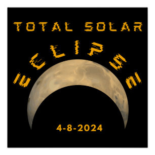 TOTALE ZONNEVERDUISTERING MAAN ZON AARDE PERFECT POSTER