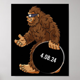 Totale Zonsverduistering 04.08.2024 Bigfoot Fun Bo Poster