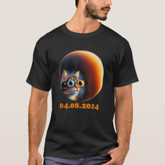 Totale Zonsverduistering 04 08 2024 Totaliteit Kat T-shirt