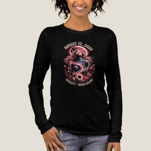 Totale Zonsverduistering 12 aug 2026 Lange Mouwen Tri-Blend Shirt