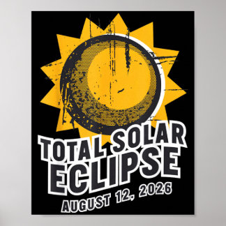 Totale Zonsverduistering 12 Augustus 2026 Astronom Poster