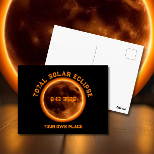 Totale Zonsverduistering 12 augustus 2026 Briefkaart