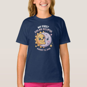 Totale Zonsverduistering 12 Augustus 2026 Eerste V T-shirt