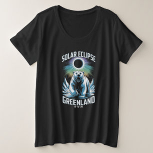 Totale Zonsverduistering 12 augustus 2026 Groenlan Grote Maat T-shirt