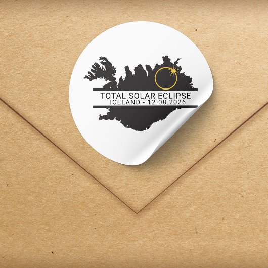 Totale Zonsverduistering 12 augustus 2026 – IJslan Ronde Sticker
