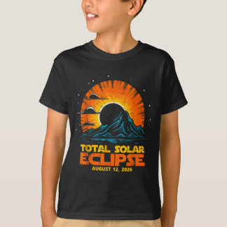 Totale Zonsverduistering 12 augustus 2026 Kunstwer T-shirt
