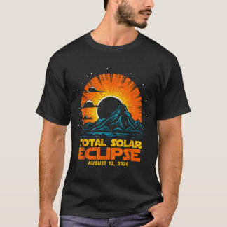 Totale Zonsverduistering 12 augustus 2026 Kunstwer T-shirt