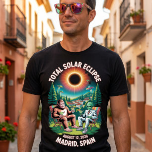 Totale zonsverduistering 12 augustus 2026 Madrid S T-shirt