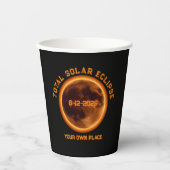 Totale Zonsverduistering 12 augustus 2026 Papieren Bekers (Voorkant)