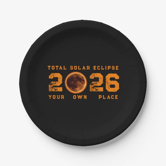 Totale Zonsverduistering 12 augustus 2026 Papieren Bordje (Voorkant)