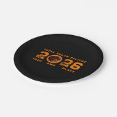 Totale Zonsverduistering 12 augustus 2026 Papieren Bordje (Gekanteld)