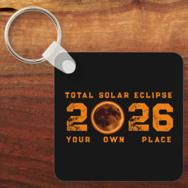 Totale Zonsverduistering 12 augustus 2026 Sleutelhanger