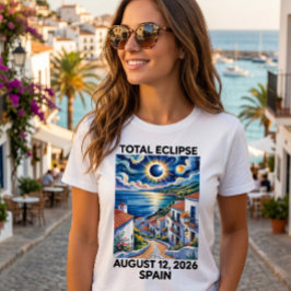 Totale Zonsverduistering 12 augustus 2026 Spanje T T-shirt