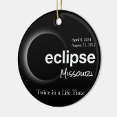 Totale Zonsverduistering 2017 2024 - Missouri Keramisch Ornament (Links)
