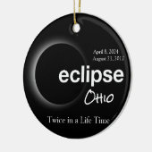 Totale Zonsverduistering 2017 2024 - Ohio Keramisch Ornament (Links)