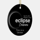 Totale Zonsverduistering 2017 2024 - Oregon Keramisch Ornament (Rechts)