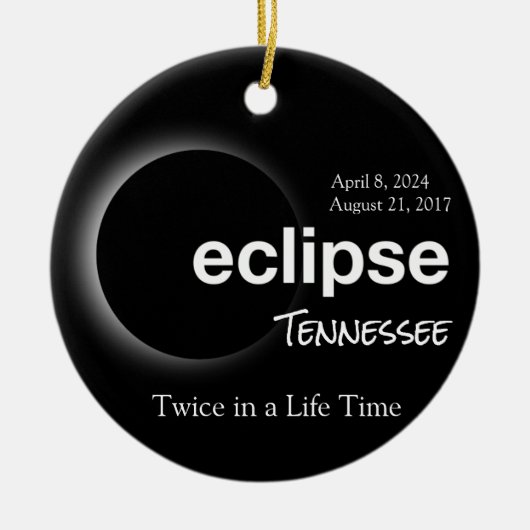 Totale Zonsverduistering 2017 2024 - Tennessee Keramisch Ornament (Voorkant)